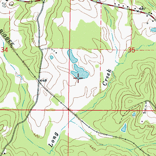 Topographic Map of A P Carney Senior Lake Dam, MS