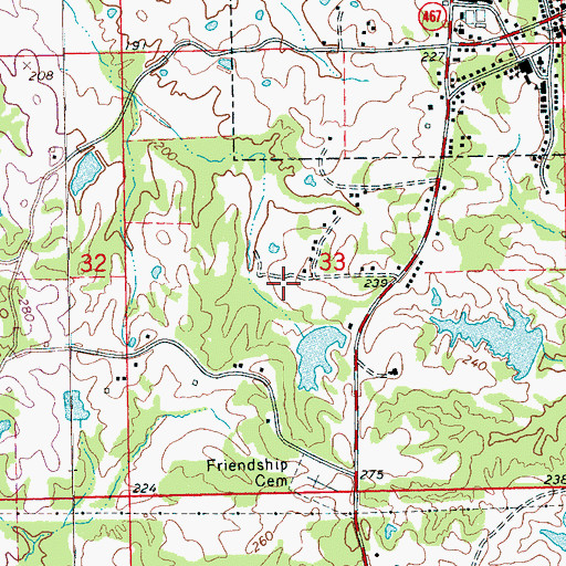 Topographic Map of L Nobels Lake Dam, MS