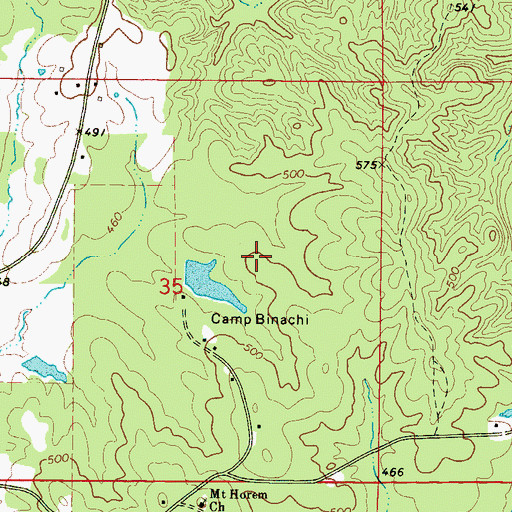 Topographic Map of Boy Scout Lake Dam, MS