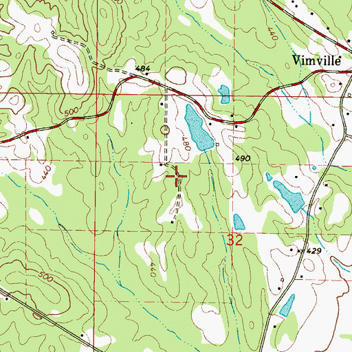 Topographic Map of T E Tanner Pond Dam, MS