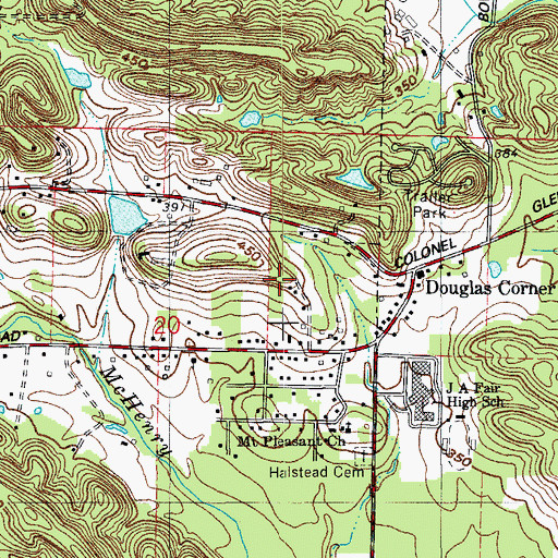 Topographic Map of Township of Brodie (historical), AR