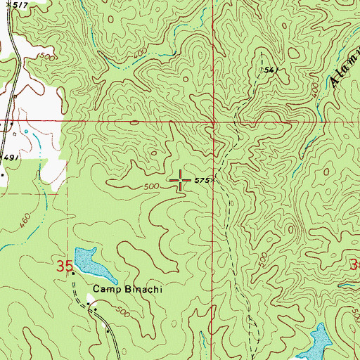Topographic Map of Boy Scout Lake Dam, MS
