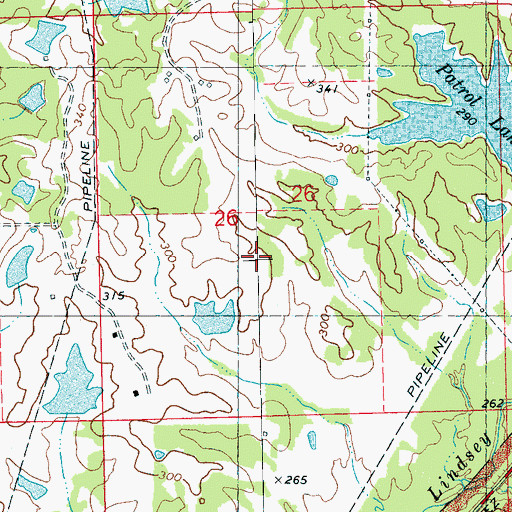 Topographic Map of Hulsebosch Lake Dam, MS