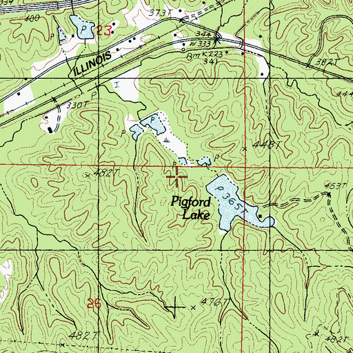 Topographic Map of Doctor Slaughter Lake Dam, MS