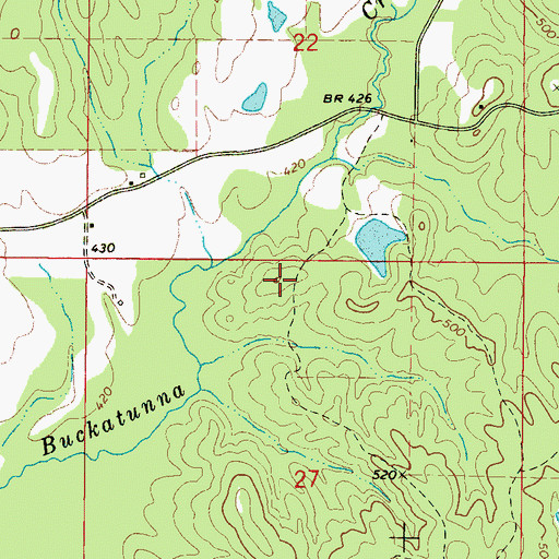 Topographic Map of Carlyle Pond Dam, MS