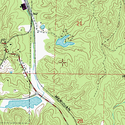 Topographic Map of Covington Lake Dam, MS