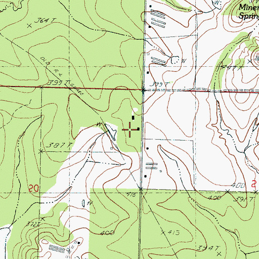 Topographic Map of James Flanigan Lake Dam, MS