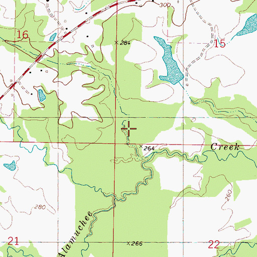Topographic Map of W E Harbor Pond Dam, MS