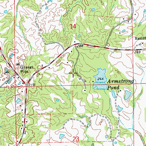 Topographic Map of Askew Pond Dam, MS