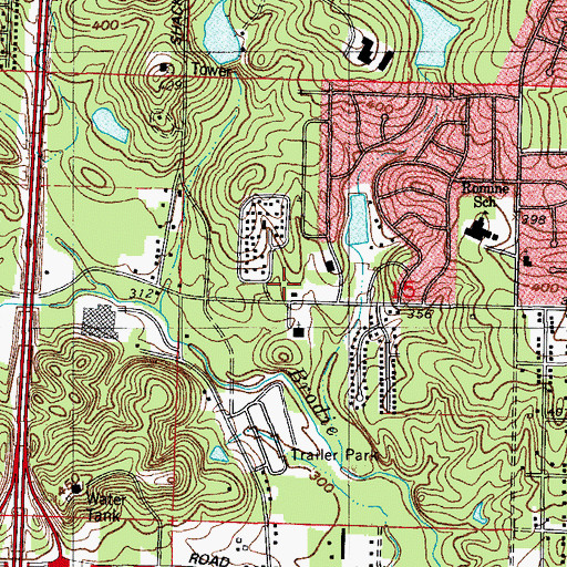 Topographic Map of Calvary Christian Academy, AR