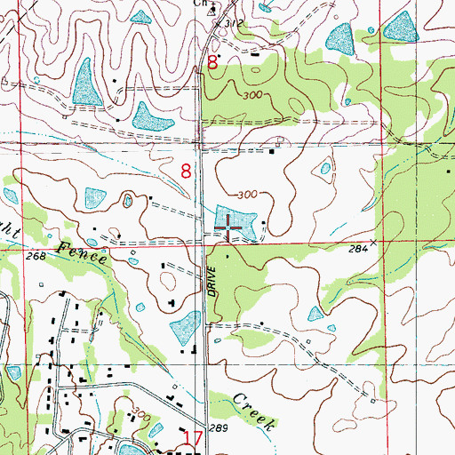 Topographic Map of McRae Pond Dam, MS