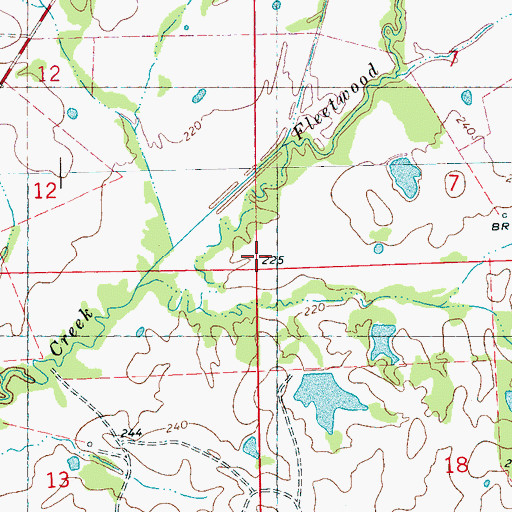 Topographic Map of Melon Lake Dam, MS