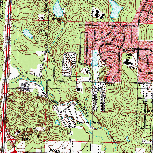 Topographic Map of Calvary Church of the Nazarene, AR