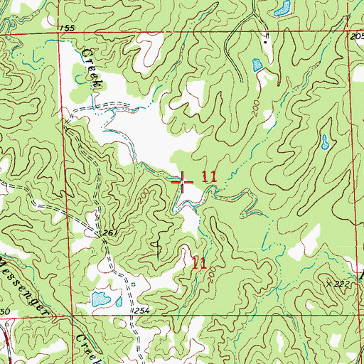 Topographic Map of Cashmans Lake Dam, MS