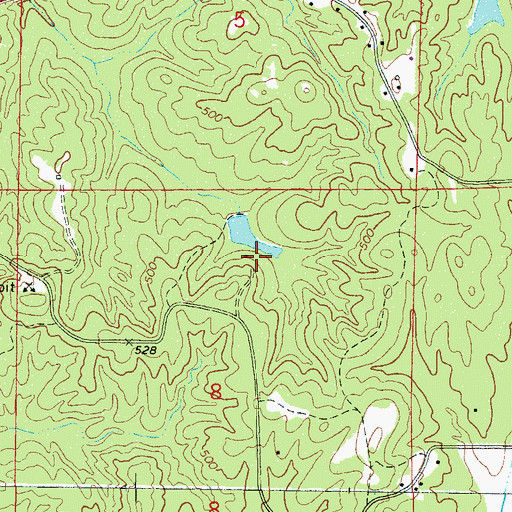 Topographic Map of Bill Hobson Pond Dam, MS