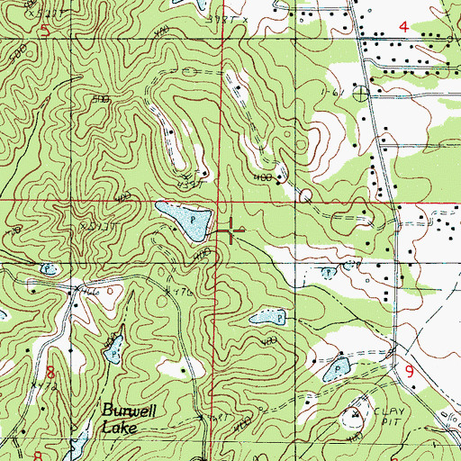 Topographic Map of Will Shadows Pond Dam, MS
