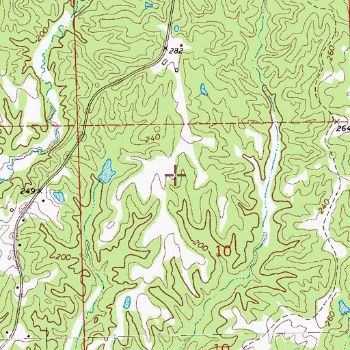 Topographic Map of Oren Bailess Lake Dam, MS