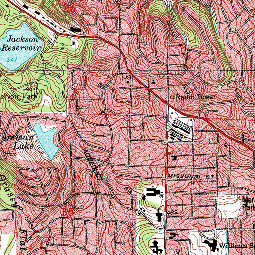 Topographic Map of Calvary Temple Assembly of God Church, AR