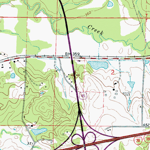 Topographic Map of R C Malone Pond Dam, MS