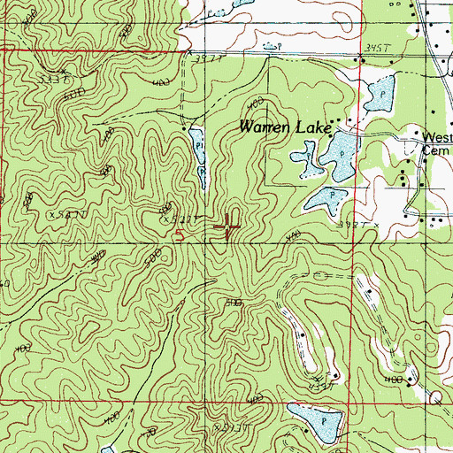 Topographic Map of Jim Singly Pond Dam, MS