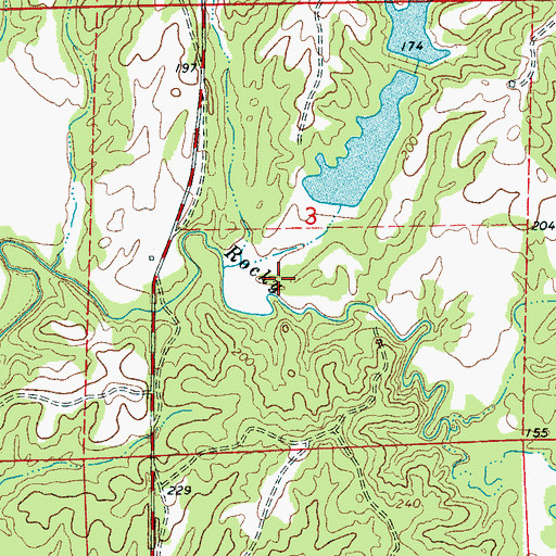 Topographic Map of McHann Lake Dam, MS