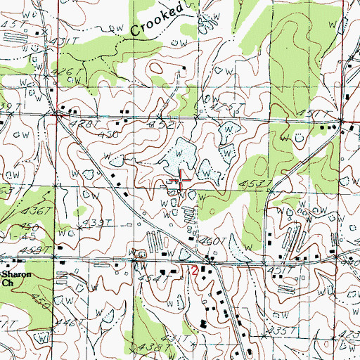 Topographic Map of B Hollingsworth Catfish Pond Dam, MS