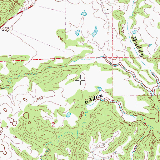 Topographic Map of Openwood Plantation Lake Dam, MS