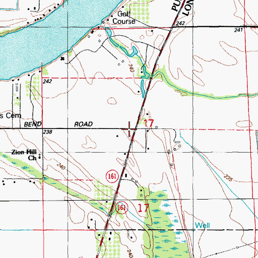 Topographic Map of Campbells Store (historical), AR