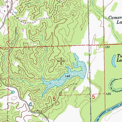 Topographic Map of Dornbusch Lake Dam, MS