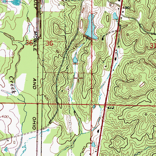 Topographic Map of B L Griffin Lake Dam, MS