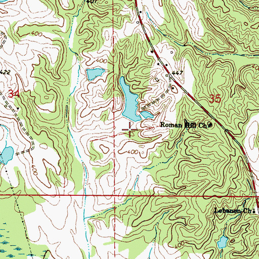 Topographic Map of C M Blount Lake Dam, MS
