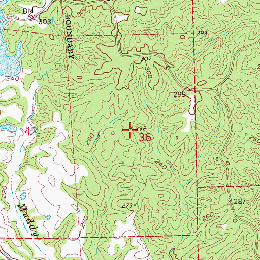 Topographic Map of Southall Lake Dam, MS