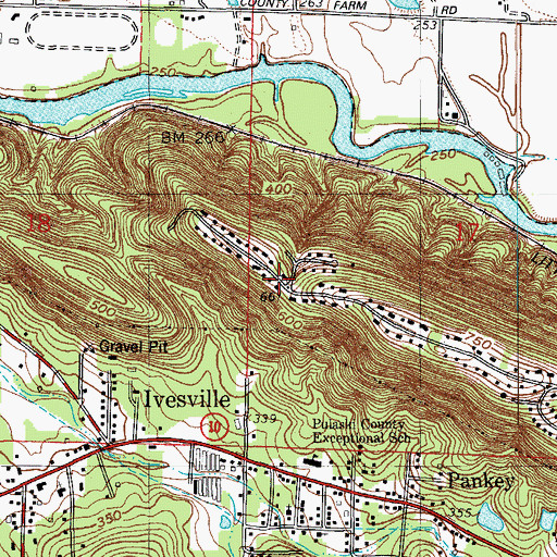 Topographic Map of Candlewood, AR