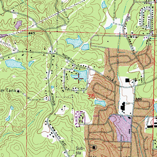 Topographic Map of Hasson Pond Dam, MS