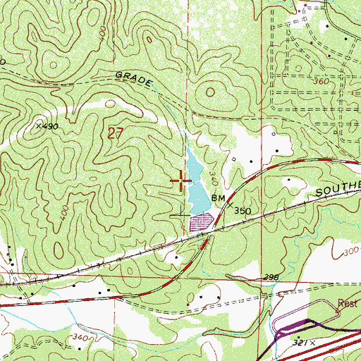 Topographic Map of W G Williams Pond Dam, MS