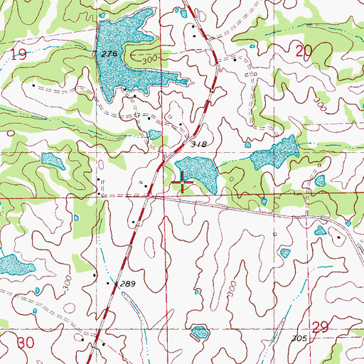 Topographic Map of G W Trotter Lake Dam, MS