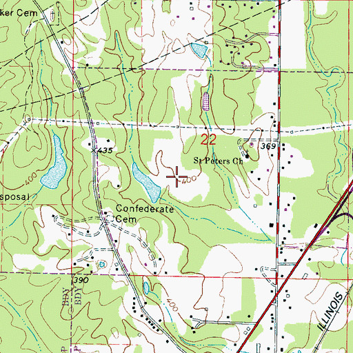 Topographic Map of G M Jackon Pond Dam, MS