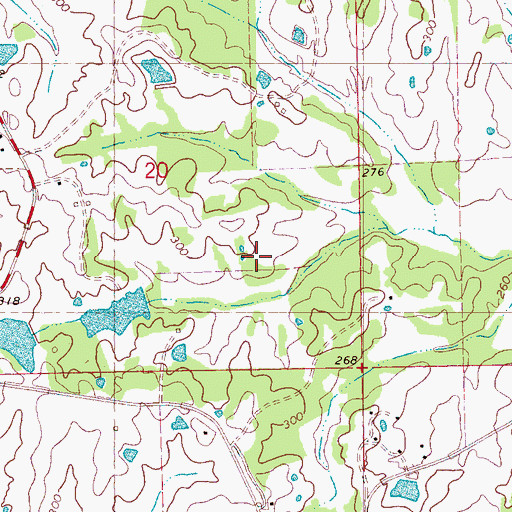 Topographic Map of G W Trotters Lake Dam, MS