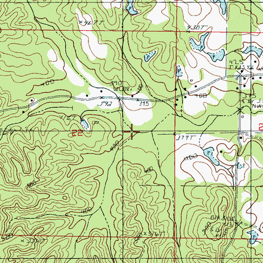 Topographic Map of J M Johnson Pond Dam, MS