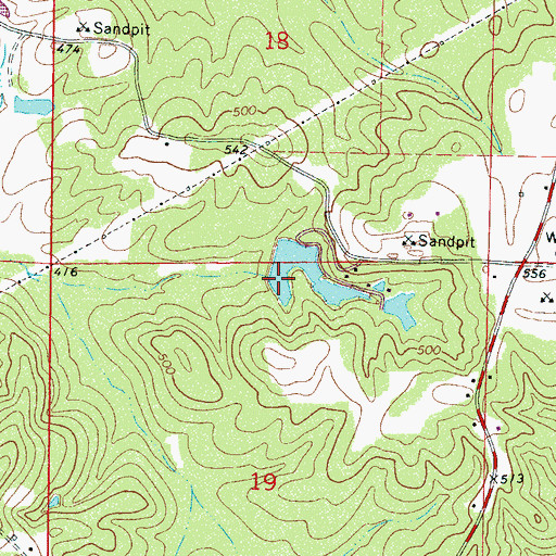 Topographic Map of Engels Lake Dam, MS