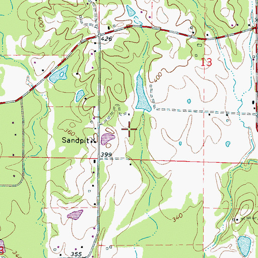 Topographic Map of Joe Covington Pond Dam, MS