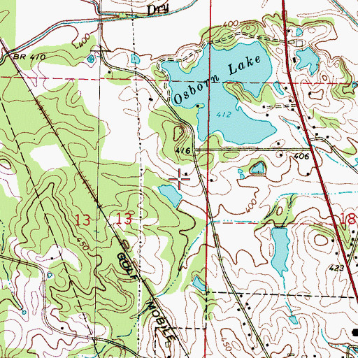 Topographic Map of Ecjc Lake Dam, MS