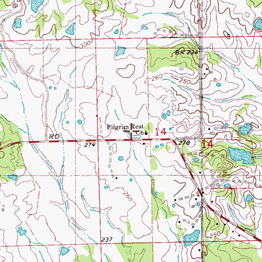 Topographic Map of Irby Lake Dam, MS