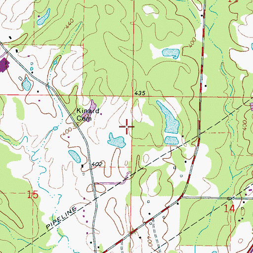 Topographic Map of E T Newell Pond Dam, MS