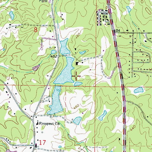 Topographic Map of L L Major Lake Dam, MS