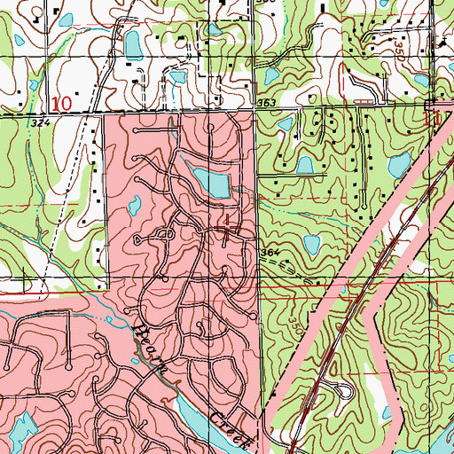 Topographic Map of D E Burt Lake Dam, MS