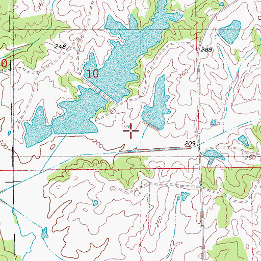 Topographic Map of J B White Pond Dam, MS