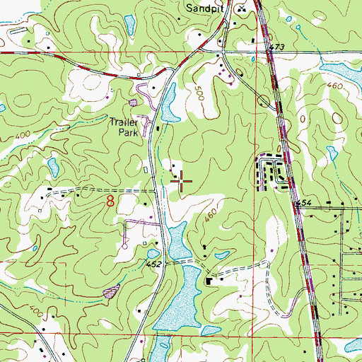 Topographic Map of W E Harbor Pond Dam, MS