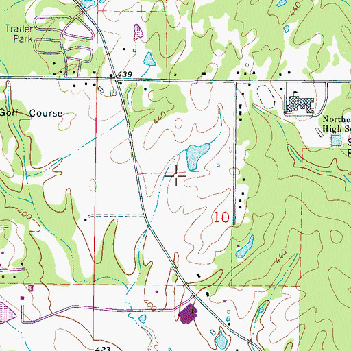 Topographic Map of John Egger Pond Dam, MS