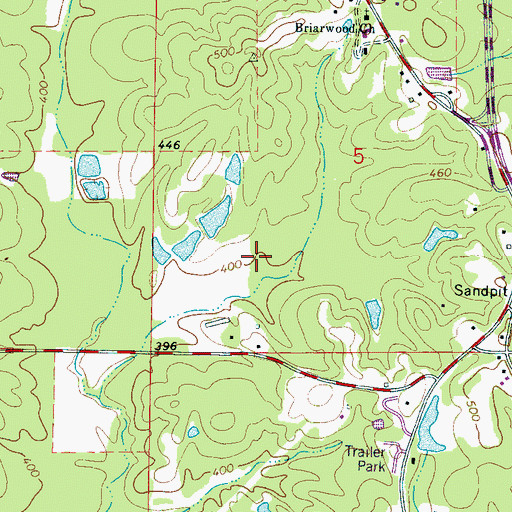 Topographic Map of Ford Covington Catfish Pond Dam, MS